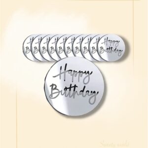 Happy Birthday tortadísz ezüst